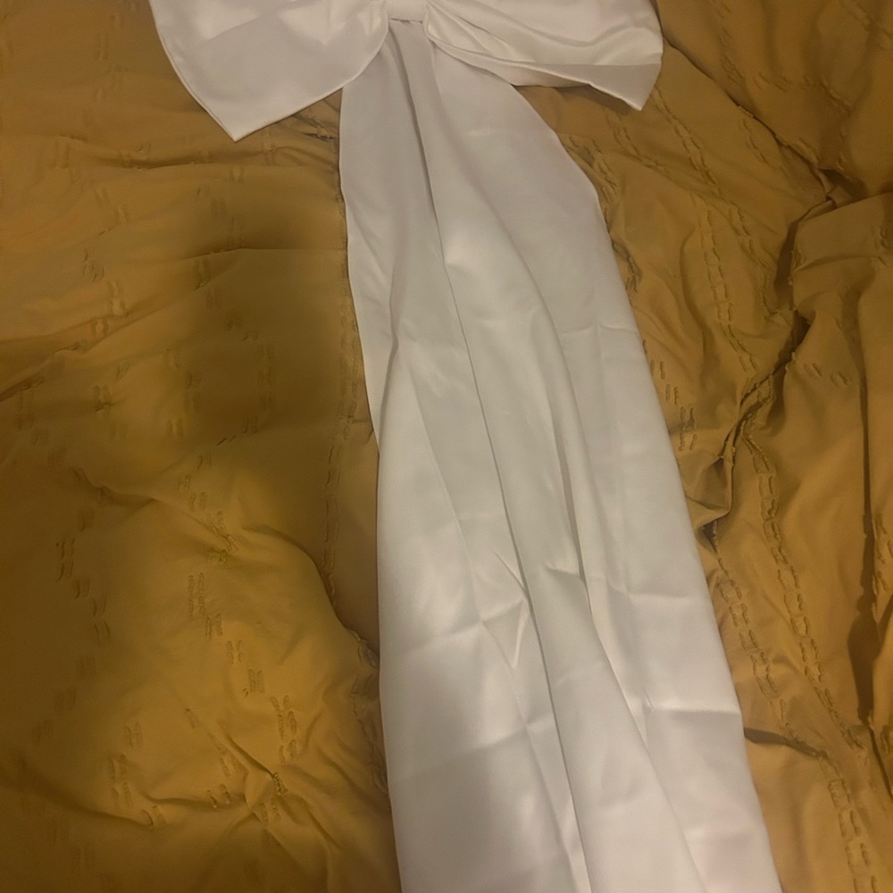 Elegant White Bow Train
